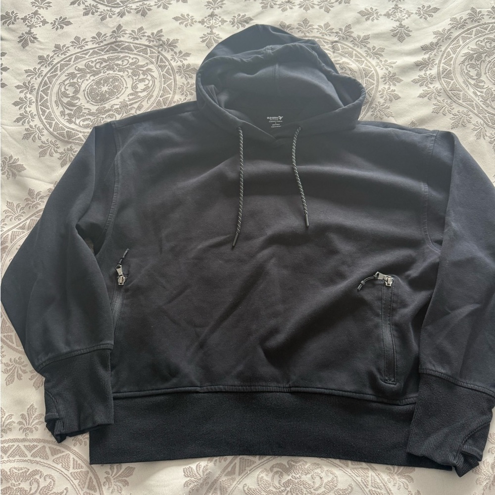 Old Navy Active Womens Dynamic Fleece Hoodie Large Black